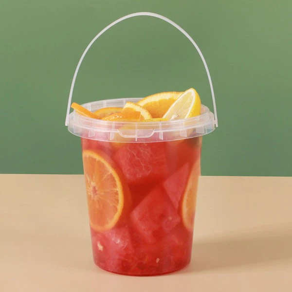 Fruit Bucket With Carrying Handle For Milk Tea