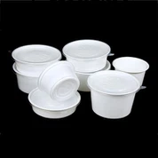 Cynhwysydd Prydau Bwyd Pecynnu Powlen Wen Llaeth